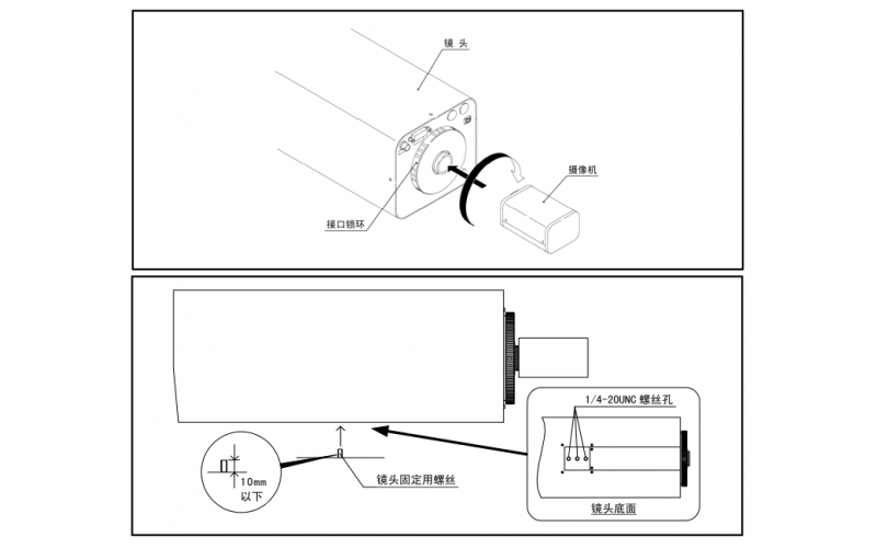 富士能高清电动变倍镜头的安装方法